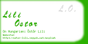 lili ostor business card
