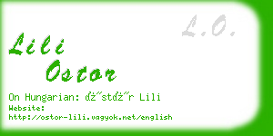 lili ostor business card